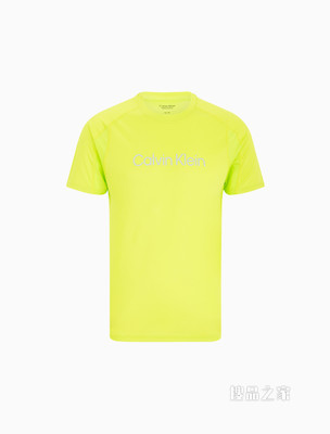 Calvin Klein 22春夏新品男士圆领插肩袖网眼拼接反光LOGO短袖T恤4MS2K109