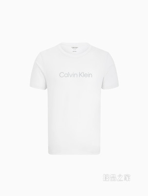 Calvin Klein 22春夏新品男士休闲圆领舒适透气反光LOGO印花短袖T恤4MS2K107