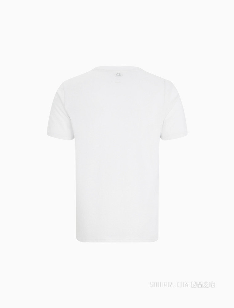 Calvin Klein 22春夏新品男士休闲圆领舒适透气反光LOGO印花短袖T恤4MS2K107