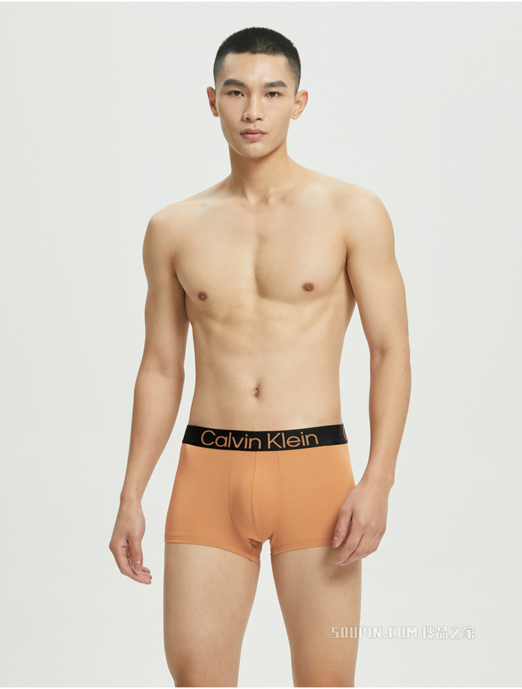 【自然系列】Calvin Klein 22春季新品男循环LOGO提花低腰透气平角内裤NB3112