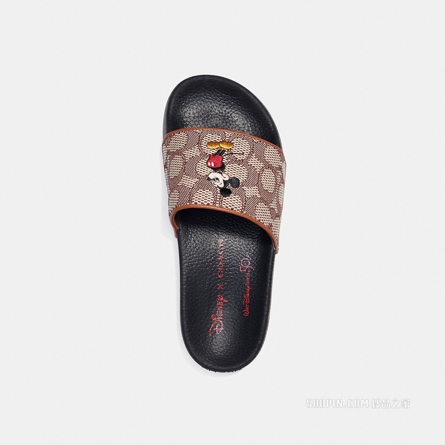 经典标志米奇刺绣DISNEY X COACH运动拖鞋 COC