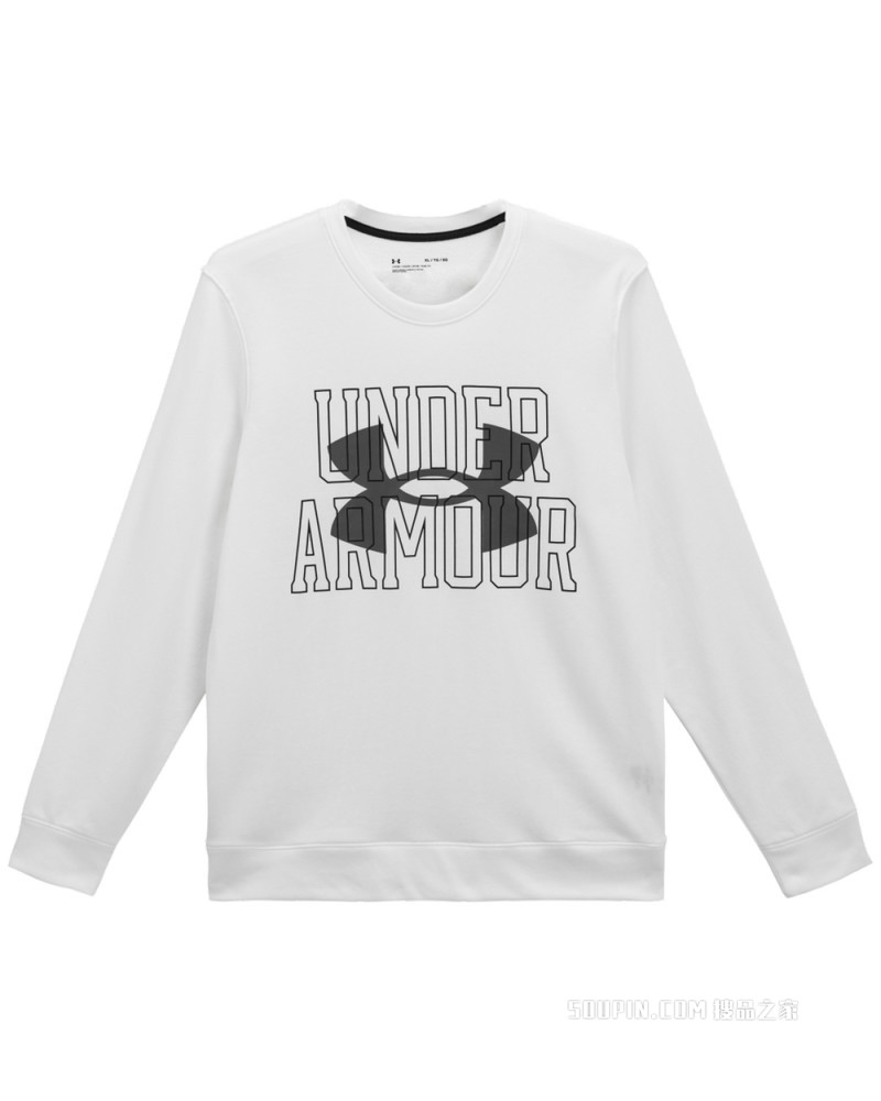 男士UA Rival Terry Logo Crew圆领运动衣