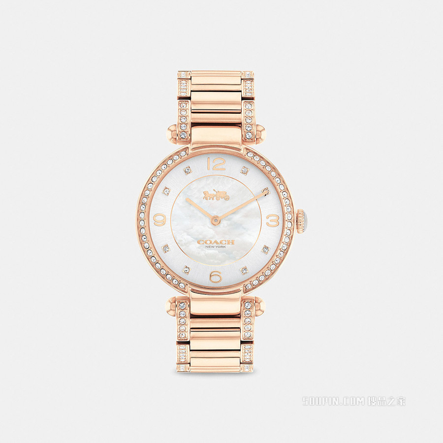 CARY 腕表，34MM 玫瑰金