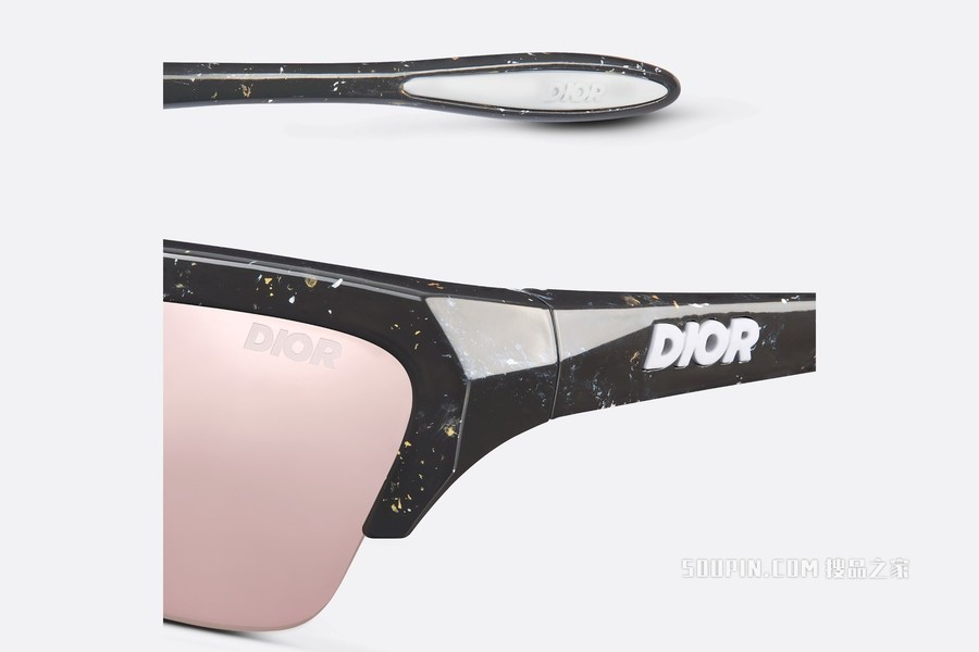 DiorBay S1U 太阳眼镜 黑色生物源材料尼龙方形镜框