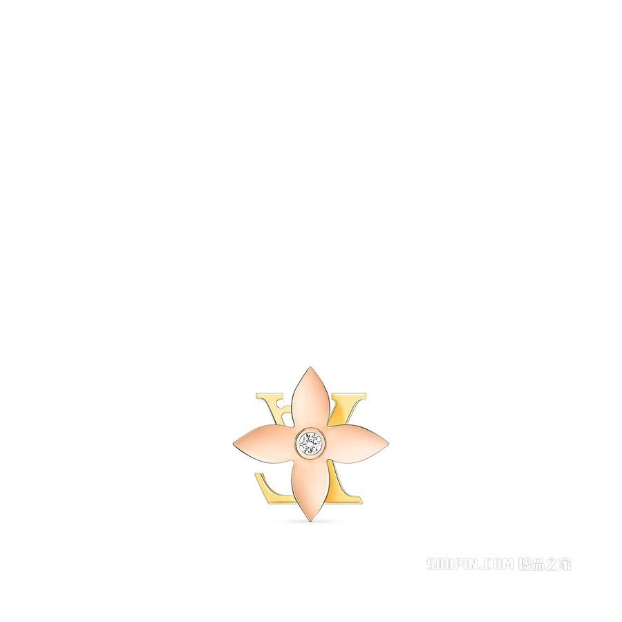 IDYLLE BLOSSOM 18K 金钻石双面耳钉