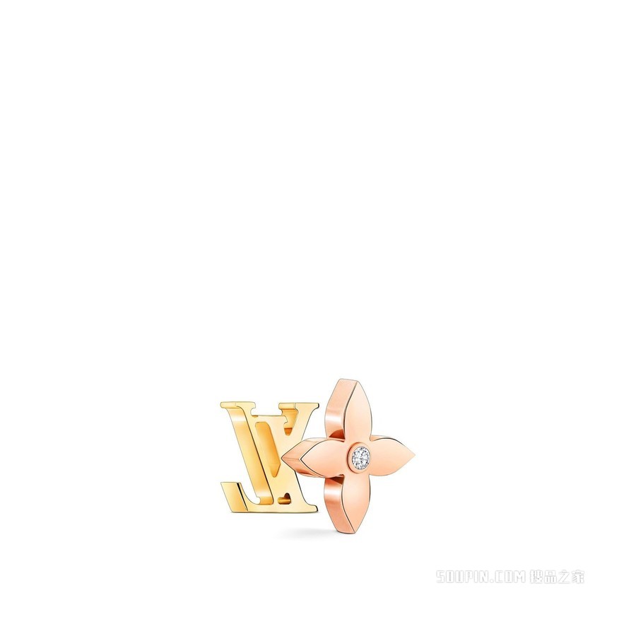 IDYLLE BLOSSOM 18K 金钻石双面耳钉