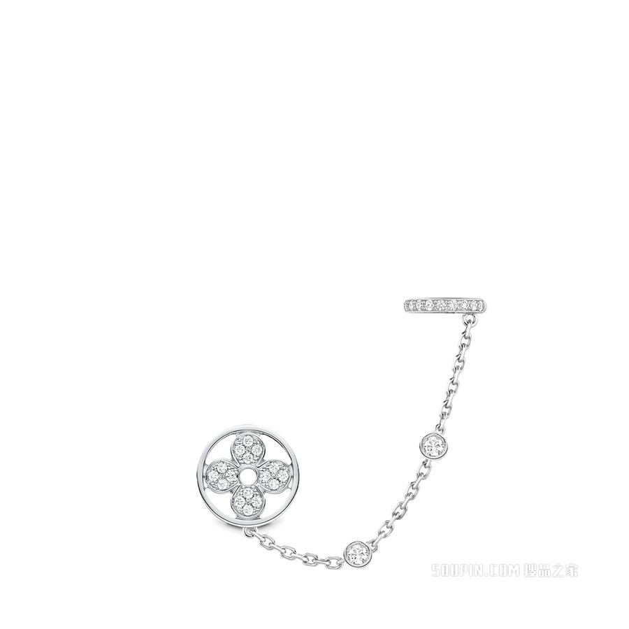 IDYLLE BLOSSOM MONO CHAIN 18K 金钻石耳环