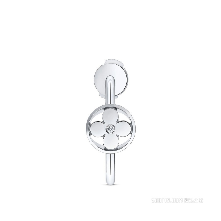 IDYLLE BLOSSOM SMALL HOOP 18K 金钻石耳环
