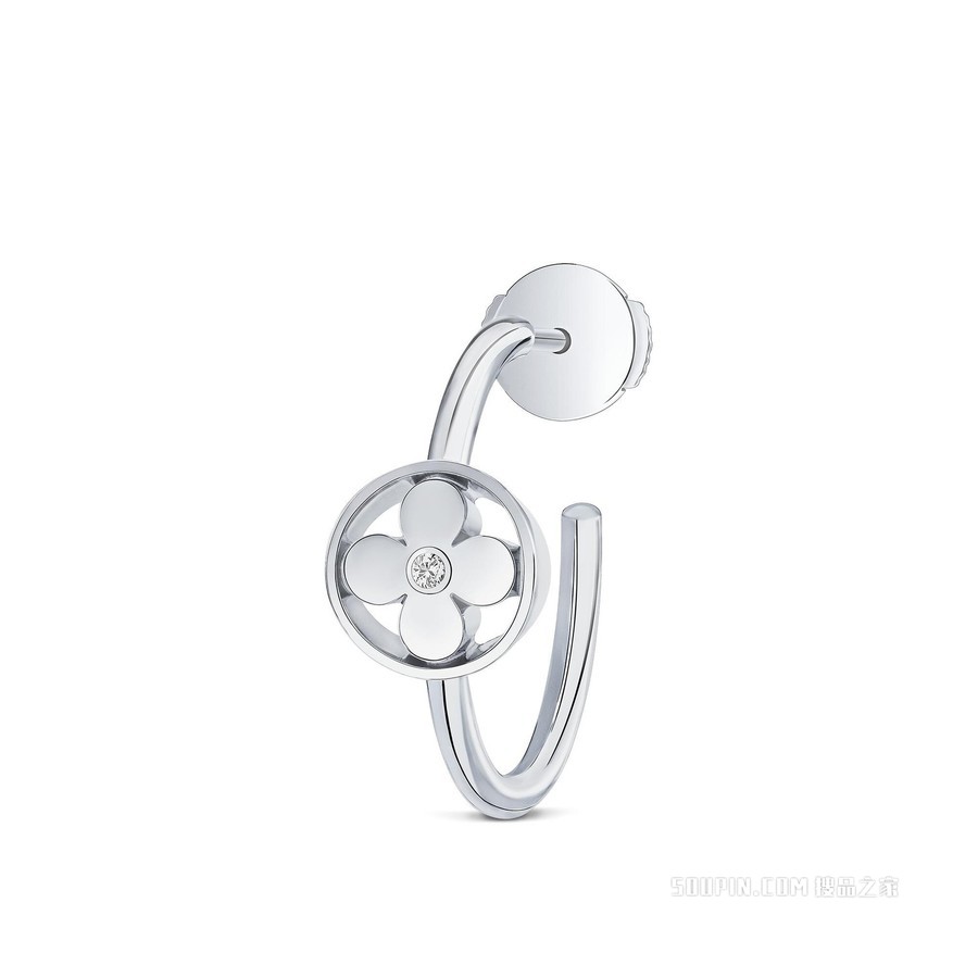 IDYLLE BLOSSOM SMALL HOOP 18K 金钻石耳环