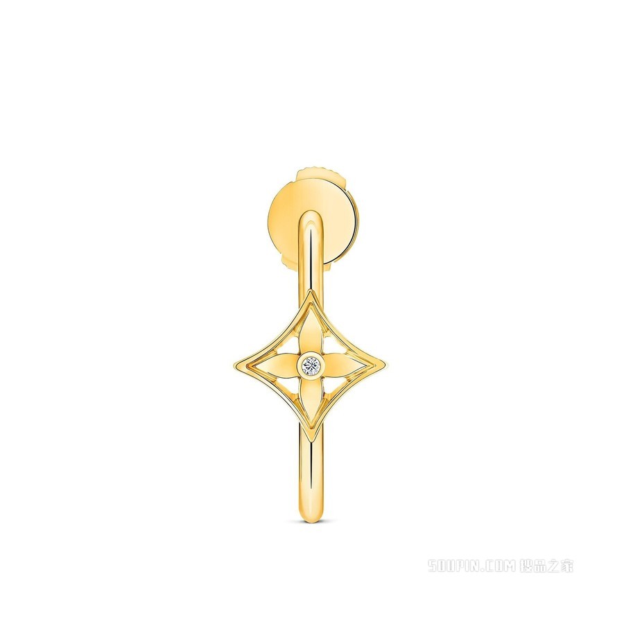 IDYLLE BLOSSOM SMALL HOOP 18K 金钻石耳环