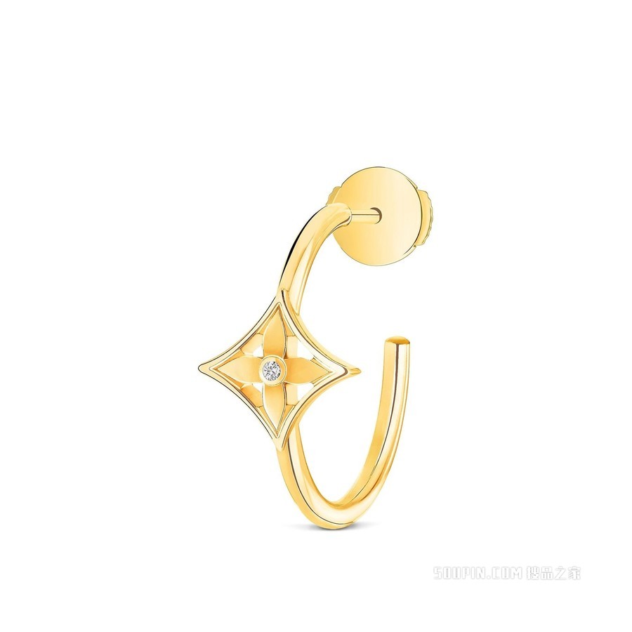 IDYLLE BLOSSOM SMALL HOOP 18K 金钻石耳环