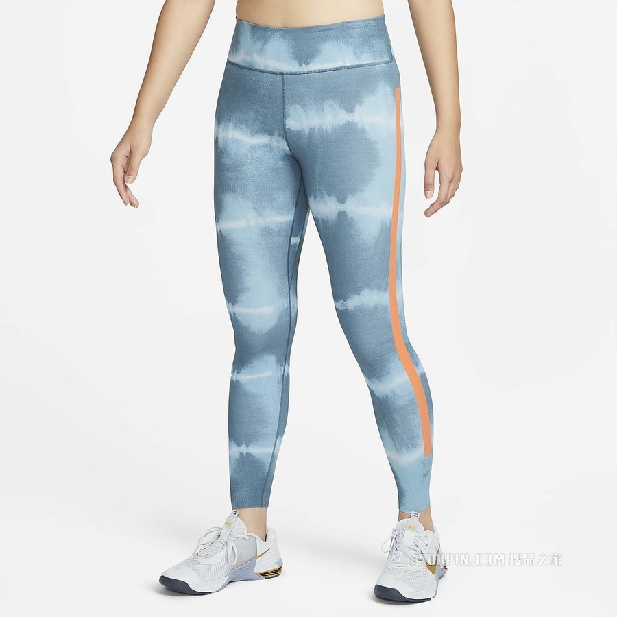 Nike Dri-FIT One Luxe 女子中腰印花训练紧身裤