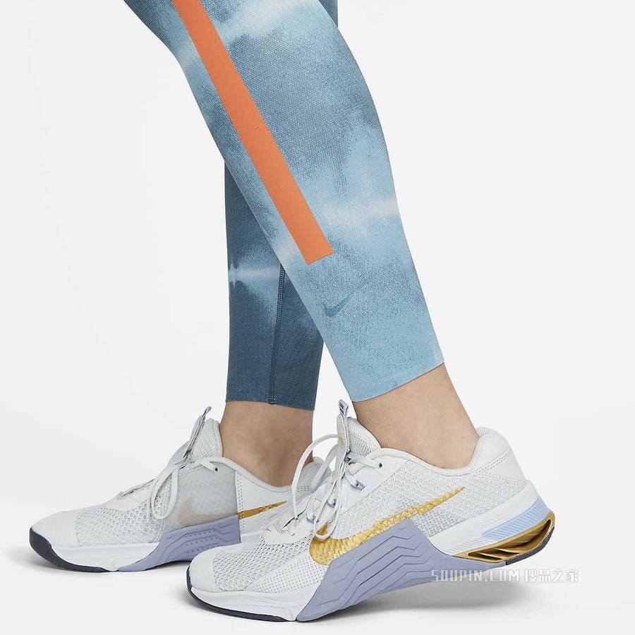 Nike Dri-FIT One Luxe 女子中腰印花训练紧身裤