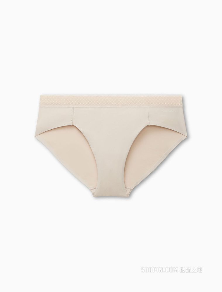 Calvin Klein 女士时尚拼接蕾丝腰边性感三角舒适透气贴身内裤QF6308AD