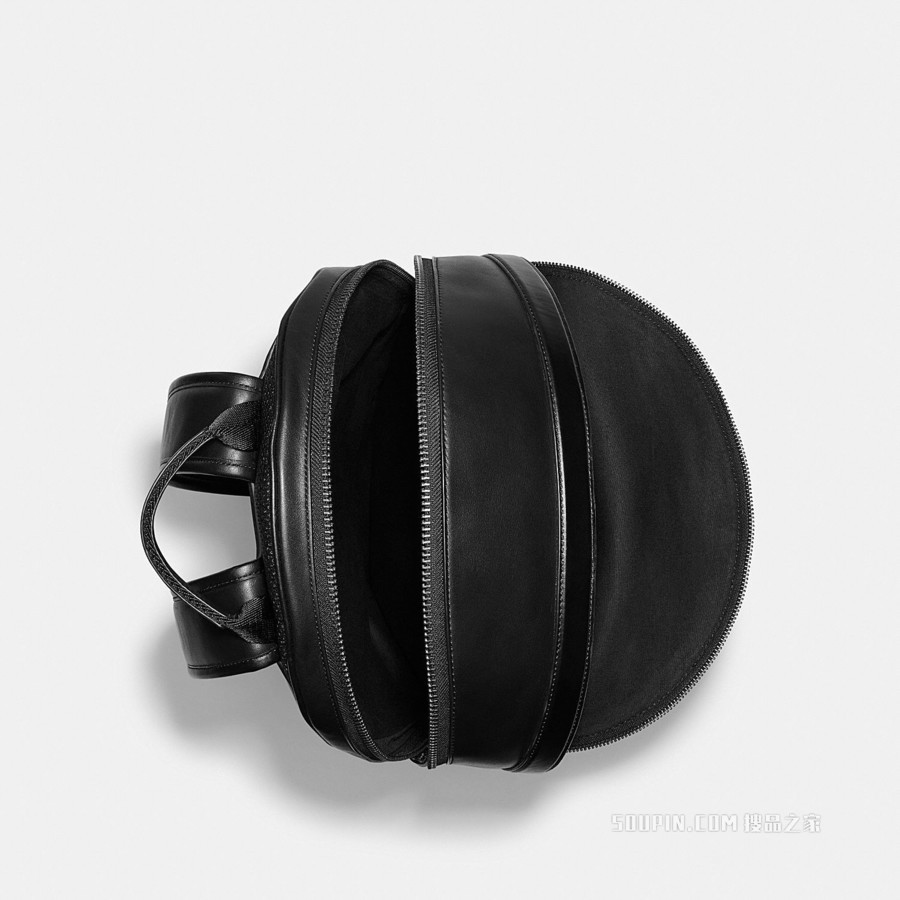 COACH X MICHAEL B. JORDAN干化 经典标志帆布 CHARTER 双肩包 炭黑色