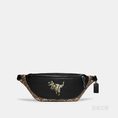 COACH X MICHAEL B. JORDAN 干化经典标志帆布 LEAGUE 腰包，饰有REXY JITLA