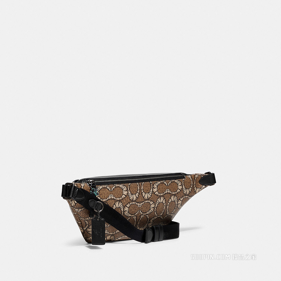 COACH X MICHAEL B. JORDAN 干化经典标志帆布 LEAGUE 腰包，饰有REXY JITLA