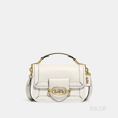 HERO单肩包 黄铜色硬件/粉白色