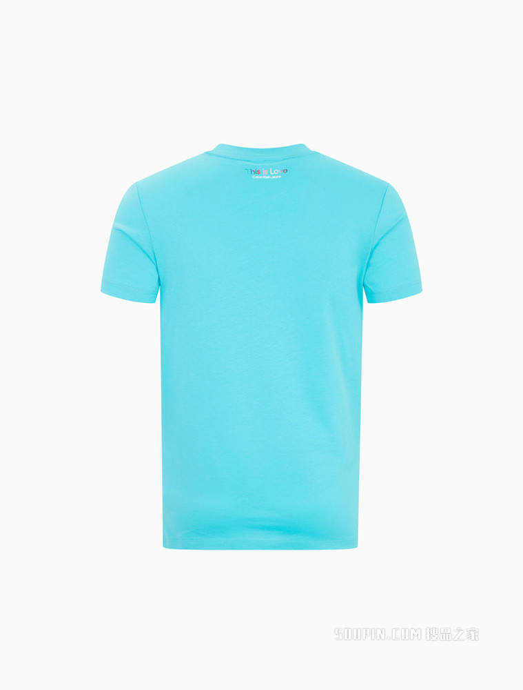 【彩虹系列】Calvin Klein 22春夏新品男士圆领纯棉字母印花短袖T恤J321488
