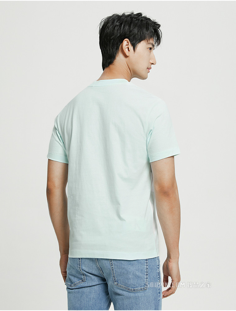Calvin Klein 22春季新品男装时尚简约醒目LOGO印花纯棉圆领短袖T恤J317893