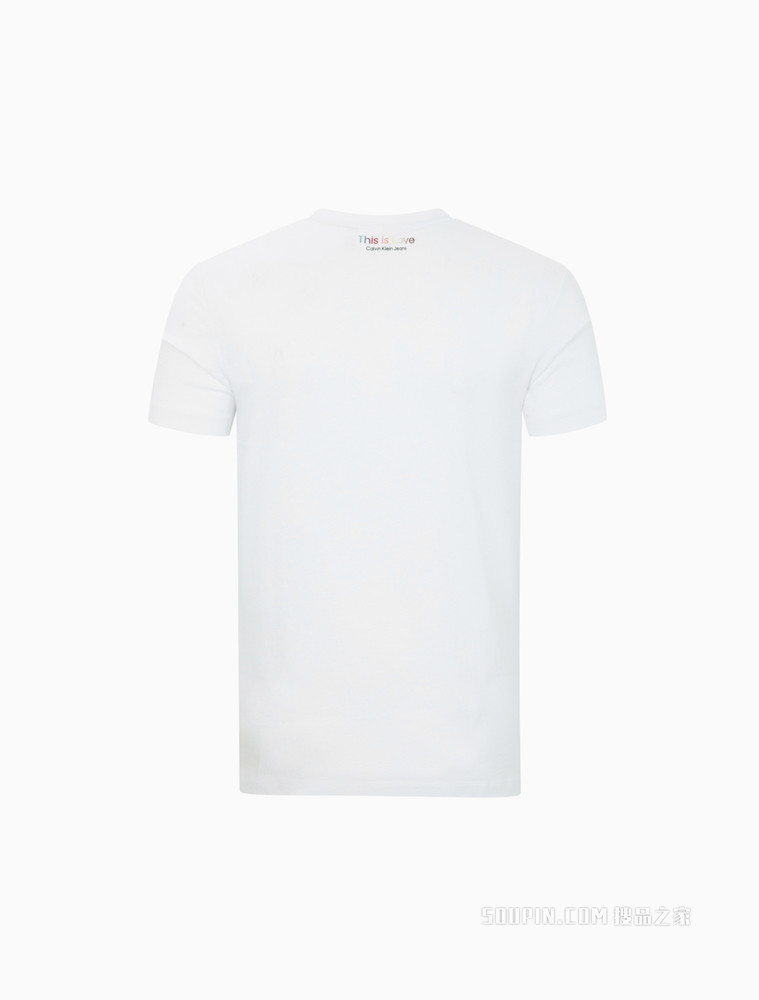 【彩虹系列】Calvin Klein 22春夏新品男士圆领纯棉字母印花短袖T恤J321488