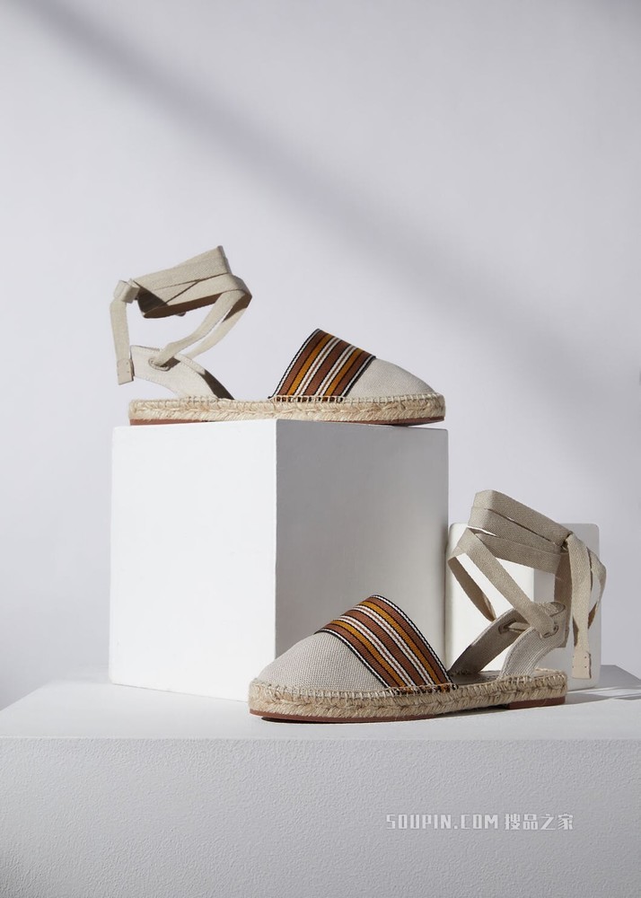 Suitcase Stripes Espadrillas 凉鞋 棉 , 亚麻