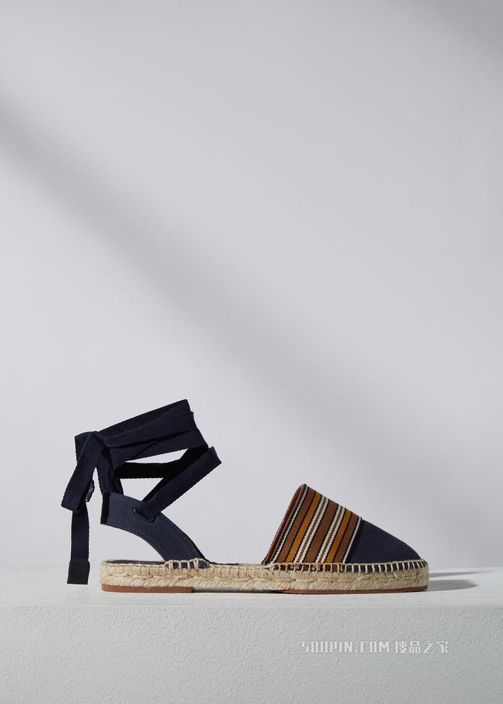 Suitcase Stripes Espadrillas 凉鞋 棉 , 亚麻