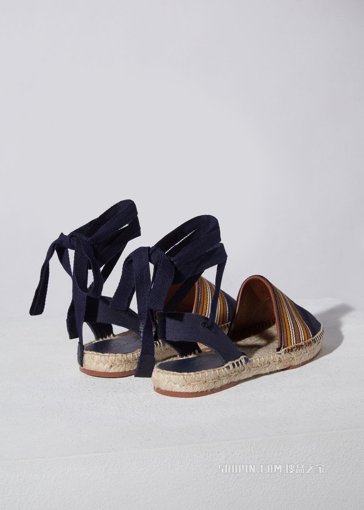 Suitcase Stripes Espadrillas 凉鞋 棉 , 亚麻
