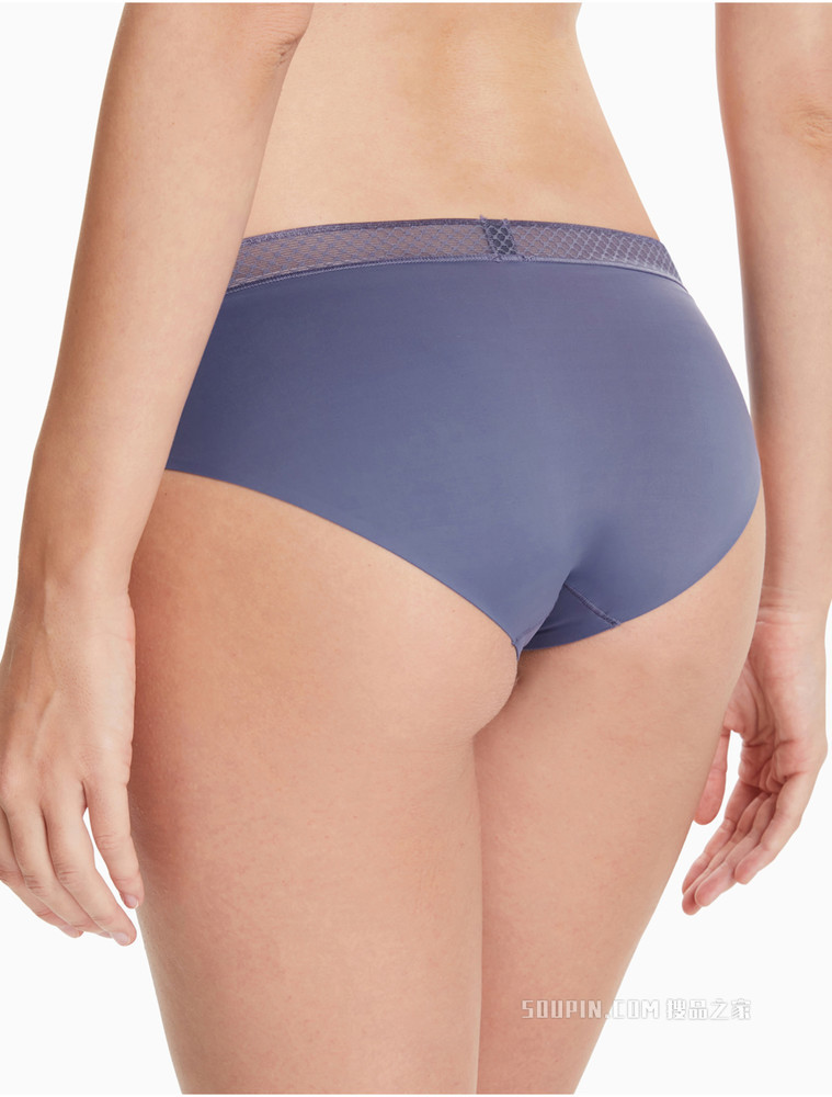 Calvin Klein 女士时尚拼接蕾丝腰边性感三角舒适透气贴身内裤QF6308AD
