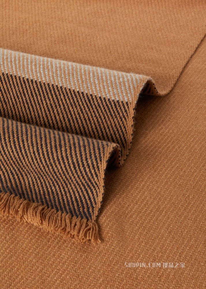 Stripes 围巾 骆马毛, 小羊绒