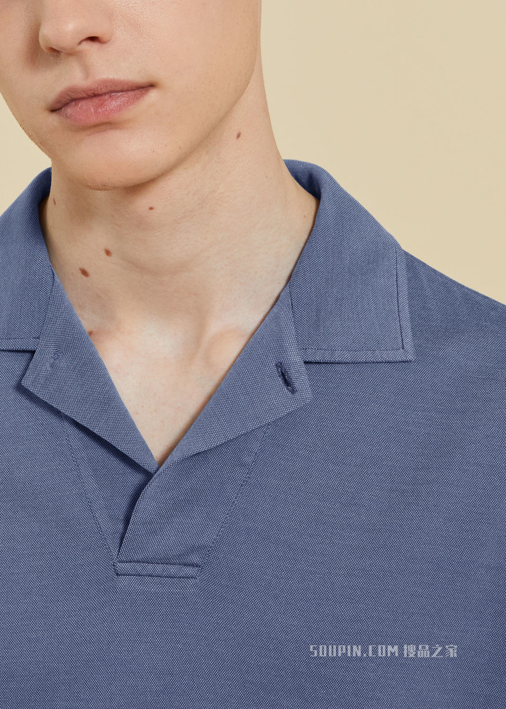 Open Mm Pique Polo 衫 棉 , 桑蚕丝