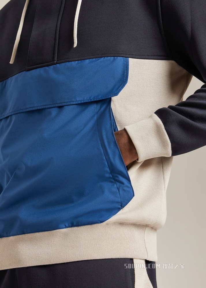 Medfield 连帽外套 桑蚕丝, 初剪羊毛