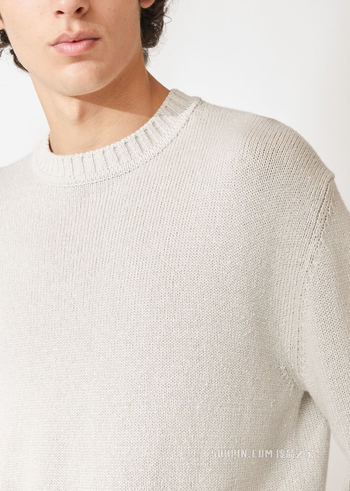 Shorwell 圆领针织衫 亚麻, 桑蚕丝, 羊绒