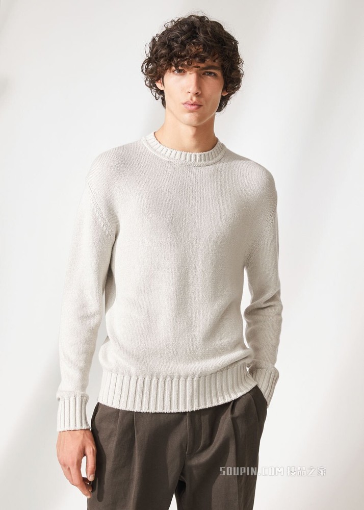 Shorwell 圆领针织衫 亚麻, 桑蚕丝, 羊绒