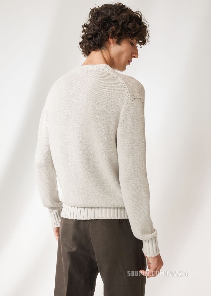 Shorwell 圆领针织衫 亚麻, 桑蚕丝, 羊绒