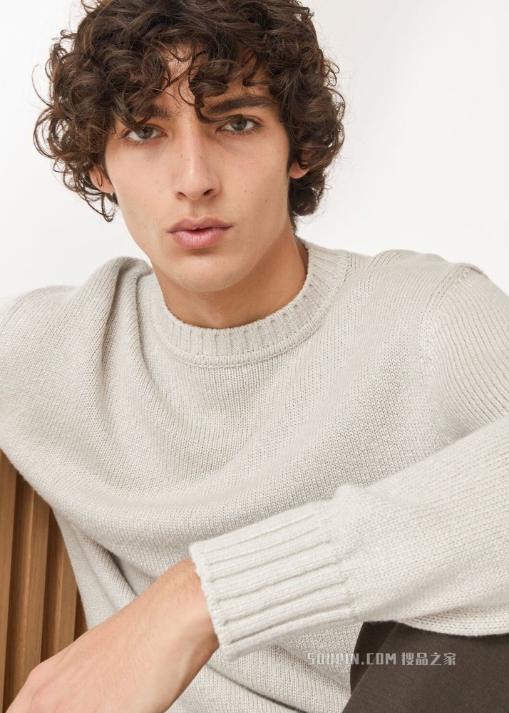 Shorwell 圆领针织衫 亚麻, 桑蚕丝, 羊绒