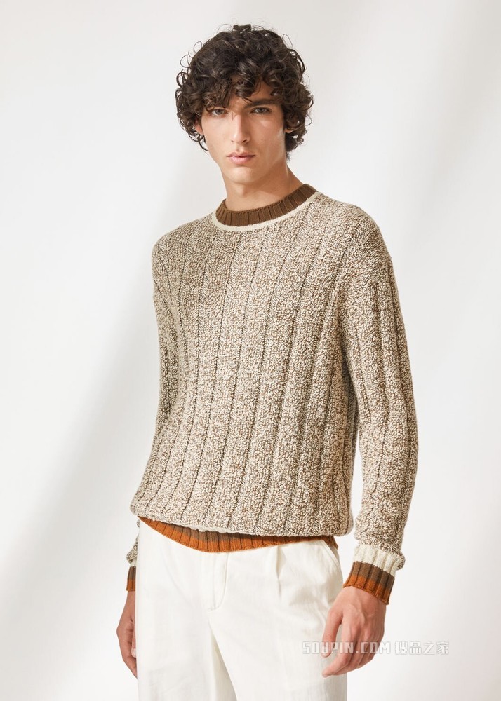 Leiston 圆领针织衫 棉 , 羊绒