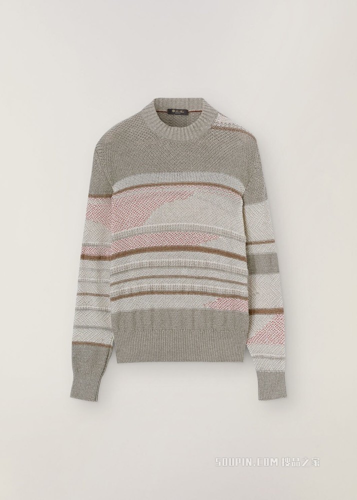 Knitgame 圆领针织衫 棉 , 亚麻, 桑蚕丝, 羊绒