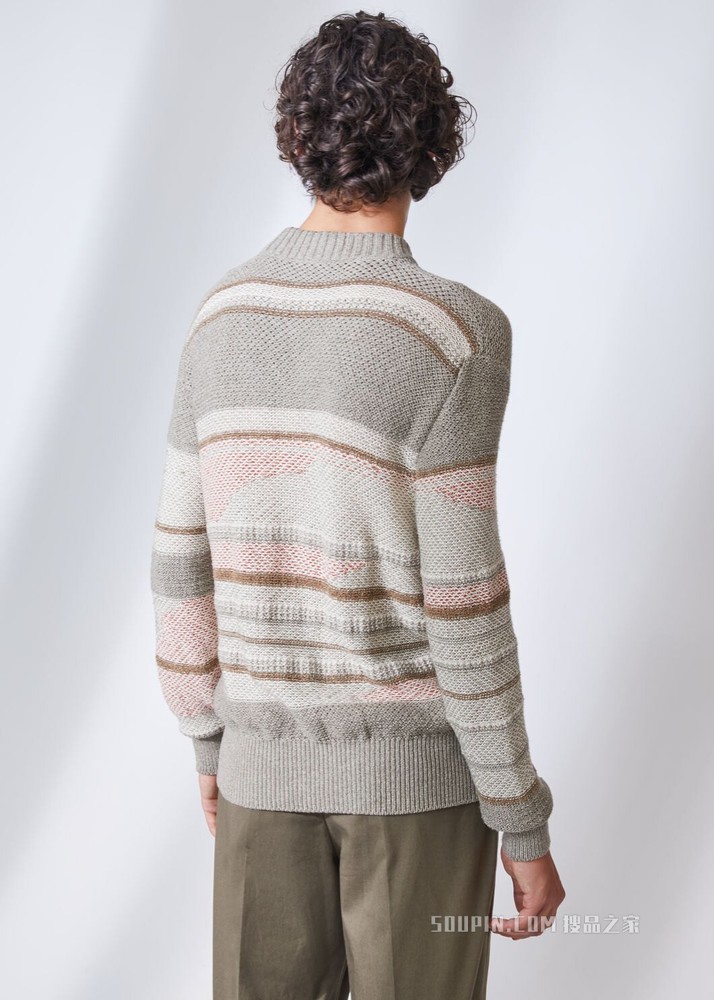 Knitgame 圆领针织衫 棉 , 亚麻, 桑蚕丝, 羊绒