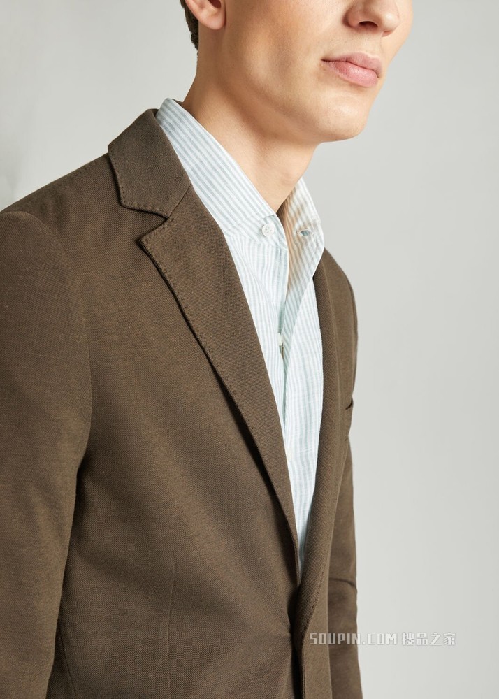 Pique Light Sweater 夹克 棉 , 亚麻, 桑蚕丝