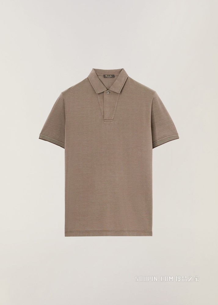 Open Mm Pique Polo 衫 棉 , 桑蚕丝