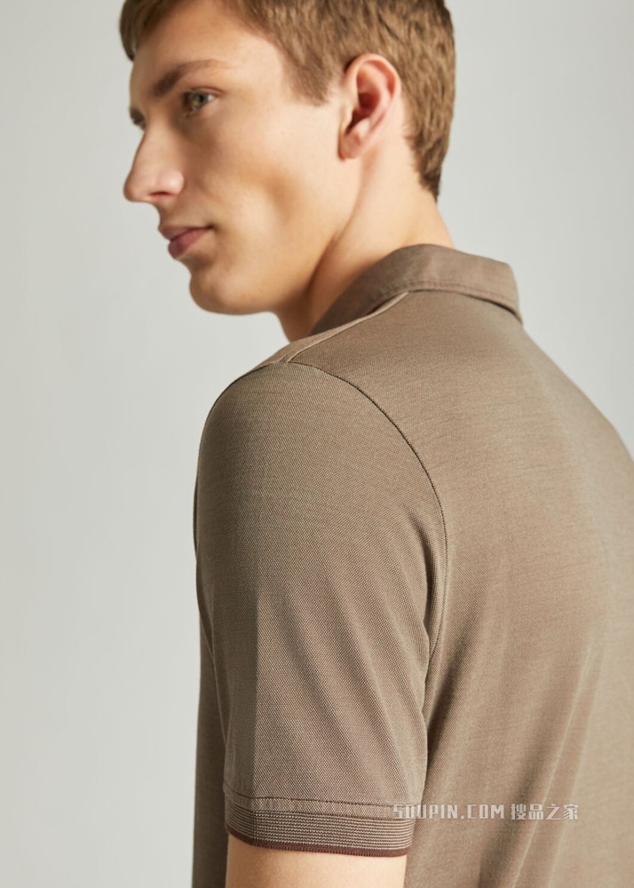 Open Mm Pique Polo 衫 棉 , 桑蚕丝