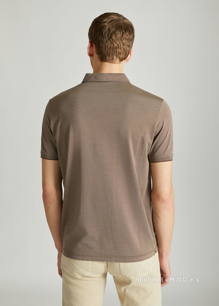 Open Mm Pique Polo 衫 棉 , 桑蚕丝