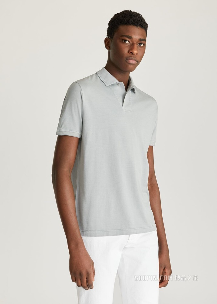 Open Mm Pique Polo 衫 棉 , 桑蚕丝