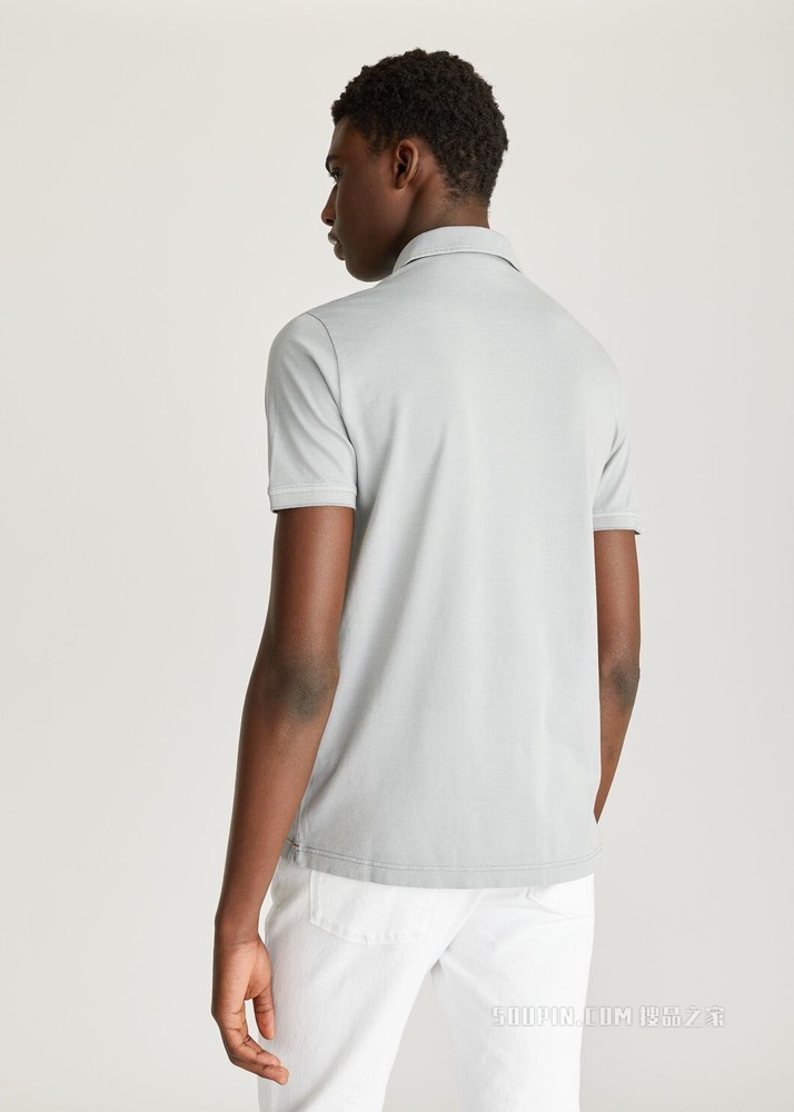 Open Mm Pique Polo 衫 棉 , 桑蚕丝