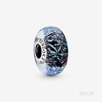 深蓝海洋玻璃波纹串饰