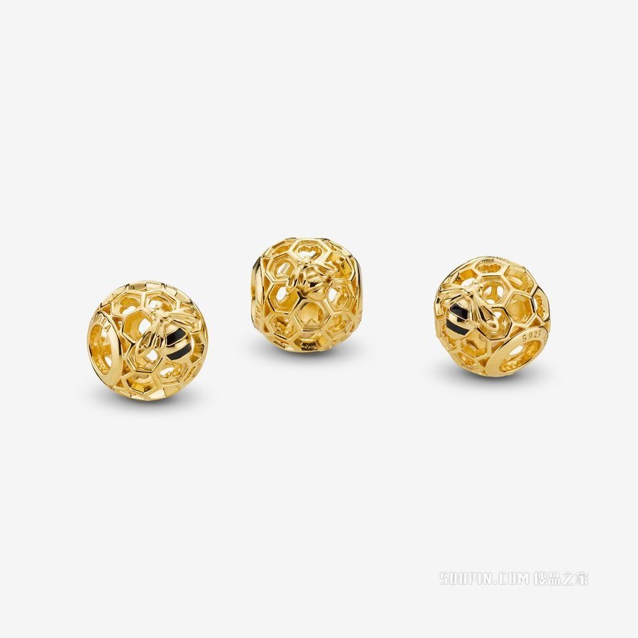 蜜蜂与蜂巢花纹串饰