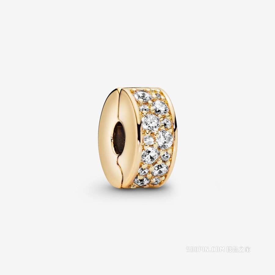 透明Pavé 密镶宝石固定夹