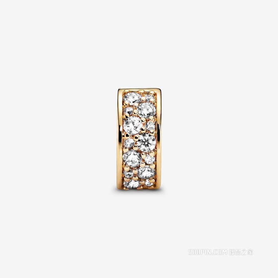 透明Pavé 密镶宝石固定夹
