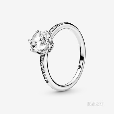 透明宝石闪耀皇冠戒指